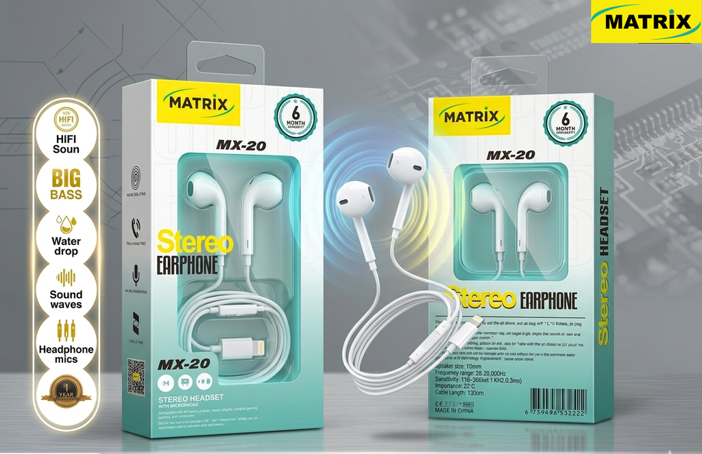 MX20 : Matrix Bluth Stereo Earphone