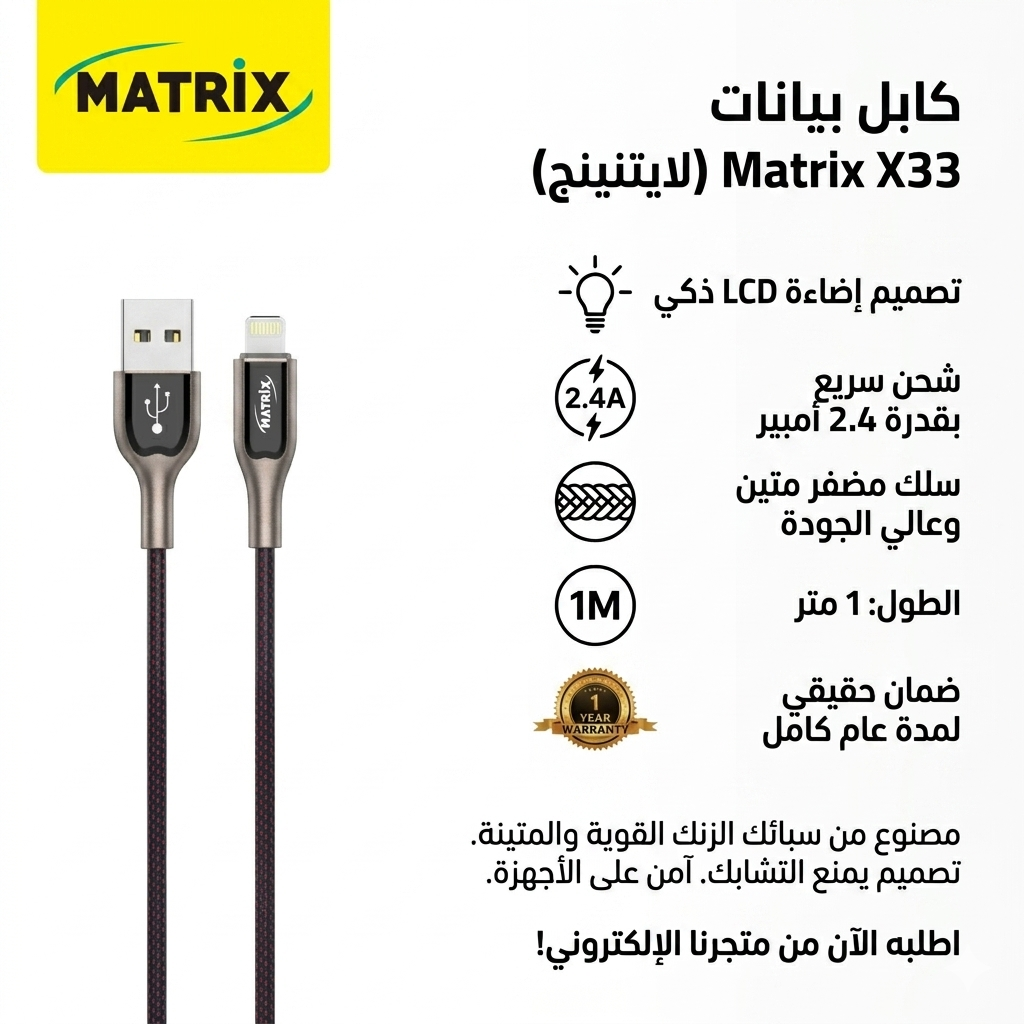 X33 ZINC Charging Cable