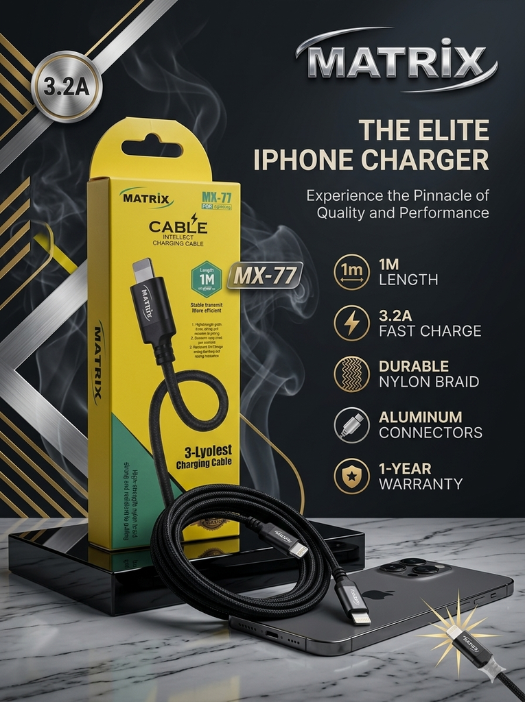 MX77 Braided Charging Cable