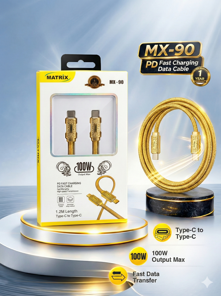 [Cable TC-TC] MX90: كابل 100W (ذهبي) TC-TC