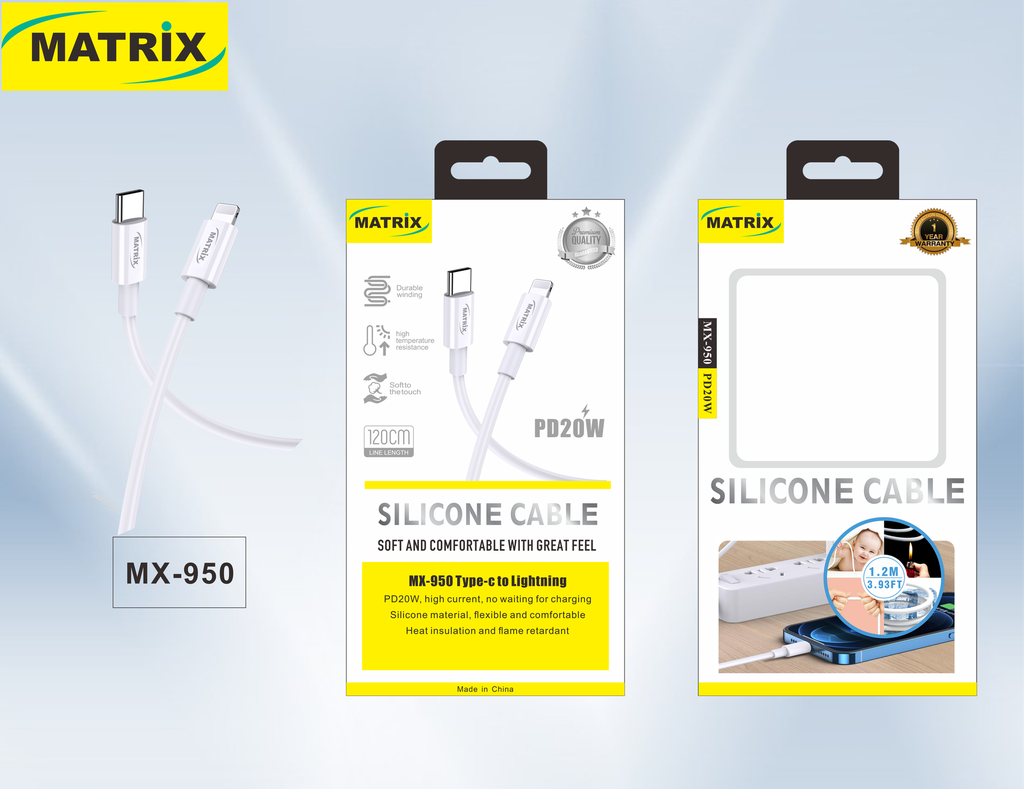 [Cable TC-IP] MX950: كابل PD 60W (سيليكون) TC-IP