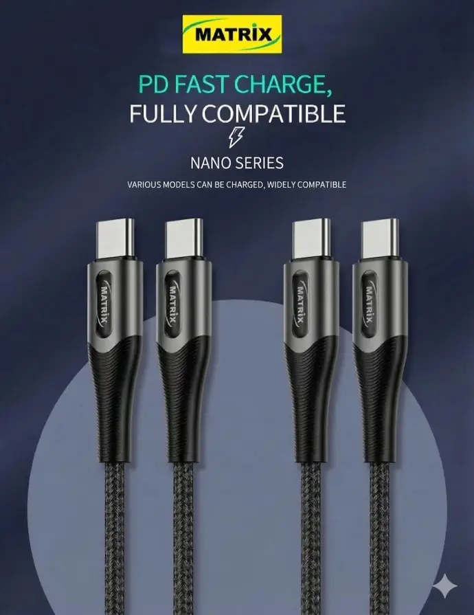 [Cable TC-TC] MX700: كابل 3A (ألومنيوم/قماش) TC-TC