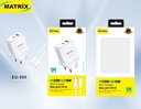 EU595 : Matrix PD20W+QC18W Dual Port Charger