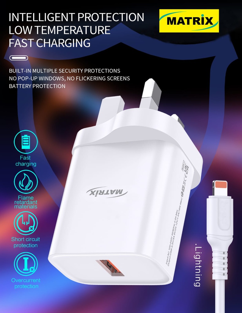 EU50 : Matrix QC 18W Fast Charger