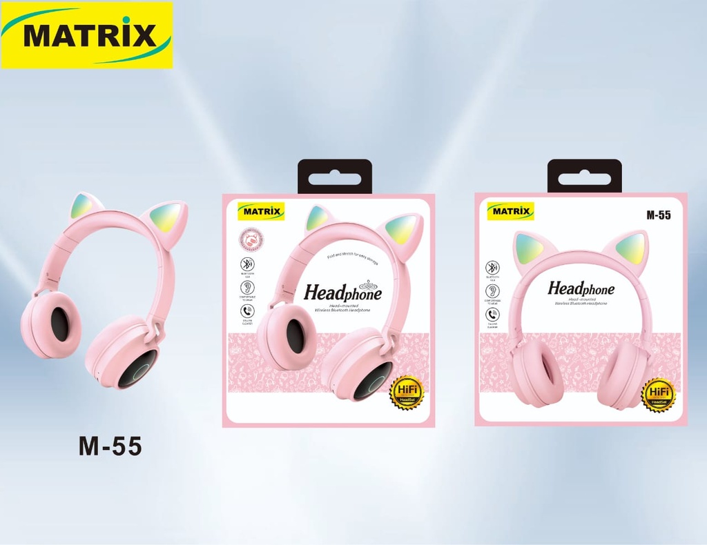 [Beats] M55: Luminous Cat Ear Wireless Headphone