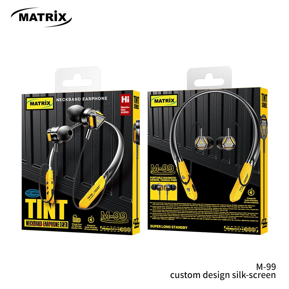 [Neckband] M-99: Neckband Earphones with 60H Playtime