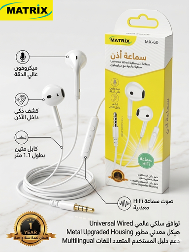 [Earphones-Aux] MX60 : سماعة ماتريكس "إن-إير" الاستثنائية
