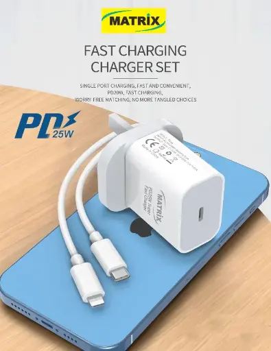 [Charger-IP] EU595 : شاحن ماتريكس المزدوج PD+QC